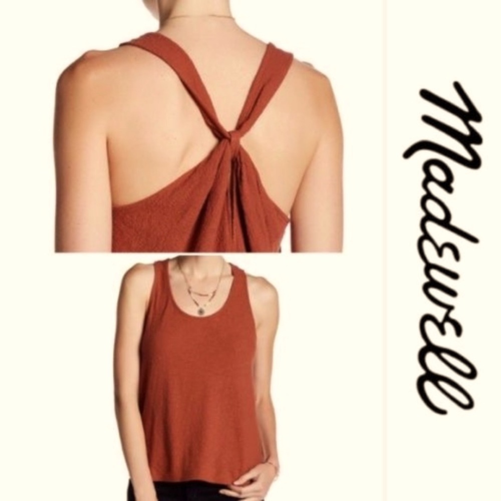 Madewell Everly open back twist tank top XXS